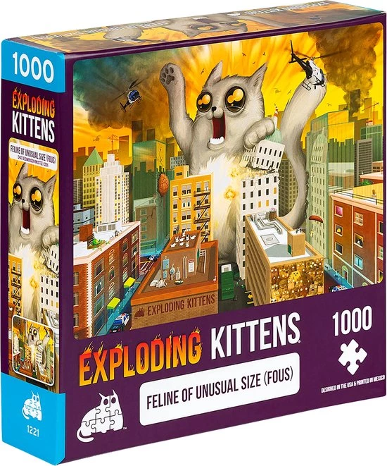 Exploding Kittens Feline Of Unusual Size - Puzzel - 1000 Stukjes 1 Exploding Kittens Feline Of Unusual Size - Puzzel - 1000 Stukjes