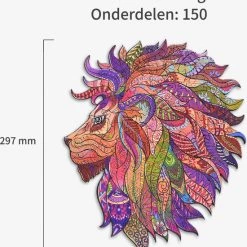 ACROPAQ Houten Puzzel Leeuw - 150 Stukjes, A4 Formaat 210 X 297 Mm, Puzzel Voor Kinderen En Volwassenen 11 ACROPAQ Houten Puzzel Leeuw - 150 Stukjes, A4 Formaat 210 X 297 Mm, Puzzel Voor Kinderen En Volwassenen -Goedkope puzzels winkel 550x723