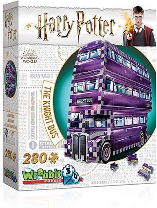 The Knight Bus - Wrebbit 3D Puzzel - Harry Potter - 280 Stukjes 9 The Knight Bus - Wrebbit 3D Puzzel - Harry Potter - 280 Stukjes - Afbeelding 9