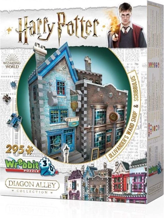 Ollivander S Wand Shop And Scribbulus Writing Implements - Wrebbit 3D Puzzel - Harry Potter - 295 Stukjes 6 Ollivander S Wand Shop And Scribbulus Writing Implements - Wrebbit 3D Puzzel - Harry Potter - 295 Stukjes - Afbeelding 6