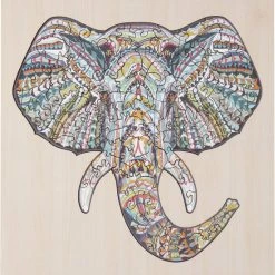 Grafix Houten Puzzel Olifant | Unieke Puzzelstukjes In Vorm Van Dieren | 137 Puzzelstukjes | Puzzel Voor Kinderen En Volwassenen | Formaat 30 X 22.5 CM | Cadeau Voor Jong En Oud -Goedkope puzzels winkel 550x743