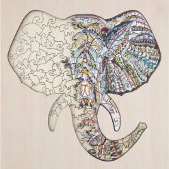Grafix Houten Puzzel Olifant | Unieke Puzzelstukjes In Vorm Van Dieren | 137 Puzzelstukjes | Puzzel Voor Kinderen En Volwassenen | Formaat 30 X 22.5 CM | Cadeau Voor Jong En Oud -Goedkope puzzels winkel 550x745 1