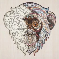 Grafix Houten Puzzel Aap | Unieke Puzzelstukjes In Vorm Van Dieren | 132 Puzzelstukjes | Puzzel Voor Kinderen En Volwassenen | Formaat 30 X 22.5 CM | Cadeau Voor Jong En Oud -Goedkope puzzels winkel 550x753
