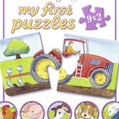 Ravensburger Op De Boerderij- My First Puzzles -9x2 Stukjes - Kinderpuzzel