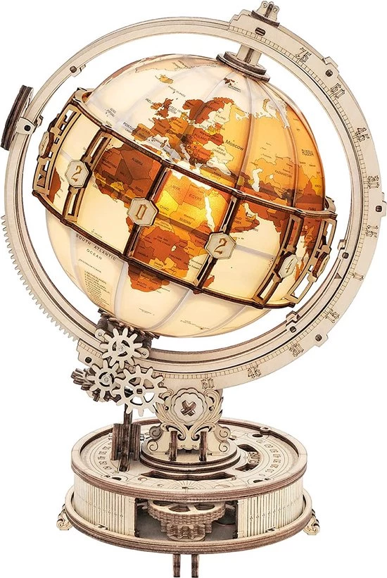 ROCR Houten Puzzels Lichtgevende Globe 3D Model Kits Om Te Bouwen Voor Volwassenen Hersenen Teaser Puzzels Bithday 1 ROCR Houten Puzzels Lichtgevende Globe 3D Model Kits Om Te Bouwen Voor Volwassenen Hersenen Teaser Puzzels Bithday