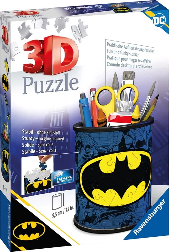 Ravensburger Pennenbak Batman - 3D Puzzel - 54 Stukjes 1 Ravensburger Pennenbak Batman - 3D Puzzel - 54 Stukjes