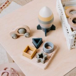 Baby's Only Houten Vormenpuzzel Met Siliconen Figuurtjes - Baby Puzzel - Baby Speelgoed - Earth - Baby Cadeau -Goedkope puzzels winkel 550x824 31