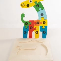 Heppiedepeppie Kids-Kinderpuzzel-Giraffe-3D-Hout -Goedkope puzzels winkel 550x825 7
