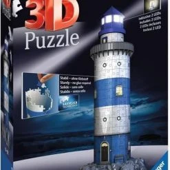 Ravensburger Vuurtoren Night Edition- 3D Puzzel Gebouw - 216 Stukjes -Goedkope puzzels winkel 550x832 1